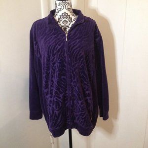 Allison Daley Zip-Up Jacket Size 3x Purple